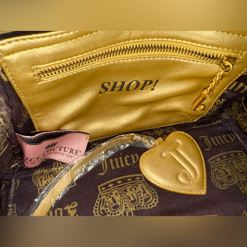 Juicy Couture Bowler Style Grey and Brown Shoulder Bag - Picture 6 of 7